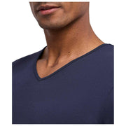Falke Daily Seamless V-Neck T-Shirt - Midnight Navy