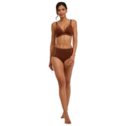 Falke Slip mit mittlerer Taille und zarter Haptik – Hirschbraun