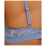 Falke Triangel-Bralette „Delicate Touch“ – Blauer Stahl