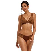 Falke Delicate Touch Triangel-Bralette – Hirschbraun