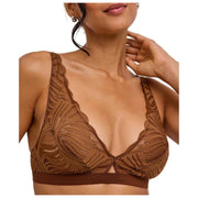 Falke Delicate Touch Triangel-Bralette – Hirschbraun