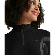 Falke Long Sleeve Zip Wool Tech Shirt - Black