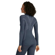 Falke Long Sleeve Zip Wool Tech Shirt - Capitain Blue