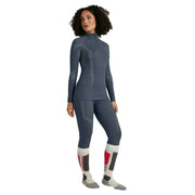 Falke Long Sleeve Zip Wool Tech Shirt - Capitain Blue