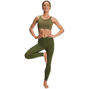 Falke Long Yoga Tights - Herb Green