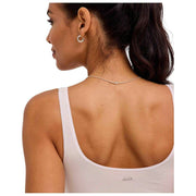 Falke tijdloze katoenen tankshort bodysuit - parelwit