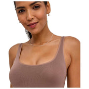 Falke Timeless Cotton Tank String Body - Milkshake Marron