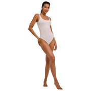 Falke Zeitloser Tank-String-Body aus Baumwolle – Perlweiß