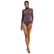 Falke Timeless Cotton Turtle-Neck Brief Bodysuit - Iron Grey