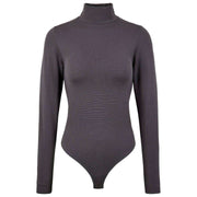 Falke Timeless Cotton Turtle-neck String Body - Gris Fer