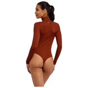 Falke Timeless Cotton Turtle-neck String Body - Mink Brun