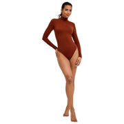Falke Timeless Cotton Turtle-neck String Body - Mink Brun