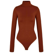 Falke Timeless Cotton Turtle-neck String Body - Mink Brun