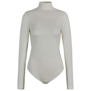 Falke Timeless Cotton Turtle-neck String Body - Blanc Perle