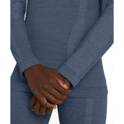 Falke Wool Tech Long Sleeve Zip Shirt - Capitain Blue