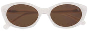 Botaniq Oval Cat -Eye Sonnenbrille - Weiß