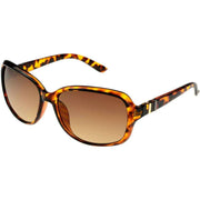 Foster Grant Emma Wrapped Rounded Square Tort Sunglasses - Brown