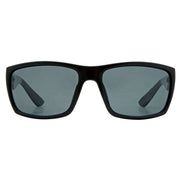 Freedom Oversized Square Sport Sunglasses - Shiny Black/Smoke Grey