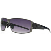 French Connection Sports Wrap Sunglasses - Dark Gunmetal Grey/Purple