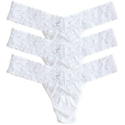 Hanky Panky Signature Lace 3 Pack Low Rise Thong - White