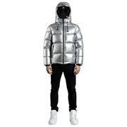 Helvetica Mountain Pioneers Cosmos donsjack met capuchon - zilver