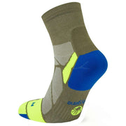 Hilly Marathon Fresh Anklet Socks - Olive Green/Fluo Yellow