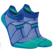 Hilly Marathon Fresh Socklets - Sapphire Blue/Teal Green