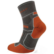 Hilly Twin Skin Anklet Socks - Dark Grey/Orange