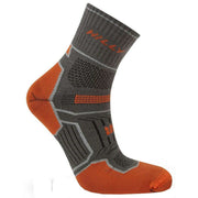 Hilly Twin Skin Anklet Socks - Dark Grey/Orange