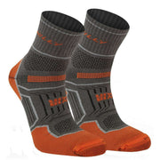 Hilly Twin Skin Anklet Socks - Dark Grey/Orange