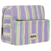 Hindbag Alix Trousse de Toilette Extra Large - Vert/Rayures Parme
