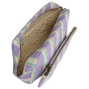 Hindbag Alix Trousse de Toilette Extra Large - Vert/Rayures Parme
