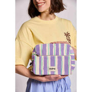 Hindbag Alix Trousse de Toilette Extra Large - Vert/Rayures Parme