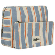 Hindbag Alix Extra Large Toiletry Bag - Orange/Blue Stripes