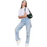 Hindbag Andrea Half Moon Bag - Forest Green