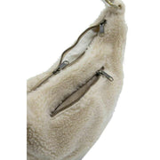 Hindbag Andrea Teddy Half Moon Bag - Cream