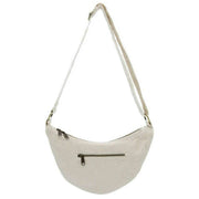 Hindbag Andrea Velvet Half Moon Bag - Cream