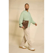 Hindbag Ava Medium 15inch Laptop Case - Leopard Cinnamon Brown
