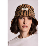 Hindbag Bob Bucket Hat - Cinnamon Zebra Brown