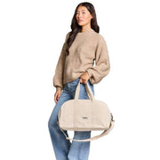 Hindbag Charlie Velvet Bowling Bag - Cream