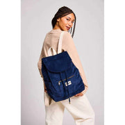 Hindbag Eliot Rucksack – Samt Marineblau