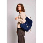 Hindbag Eliot Rucksack – Samt Marineblau