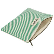Hindbag Ema Medium Zipped Pouch - Green Stripes
