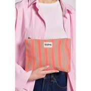 Hindbag Ema Medium Zipped Pouch - Red Stripes