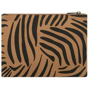 Hindbag Ema Medium Zipped Pouch - Zebra Cinnamon Brown