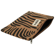 Hindbag Ema Medium Zipped Pouch - Zebra Cinnamon Brown