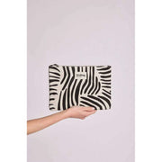 Hindbag Ema Medium Zipped Pouch - Zebra Cream