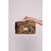 Hindbag Gaspard Vanity Bag - Zebra Cinnamon Brown