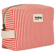Hindbag Leon Kulturbeutel – Rote Streifen