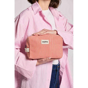 Hindbag Leon Kulturbeutel – Rote Streifen